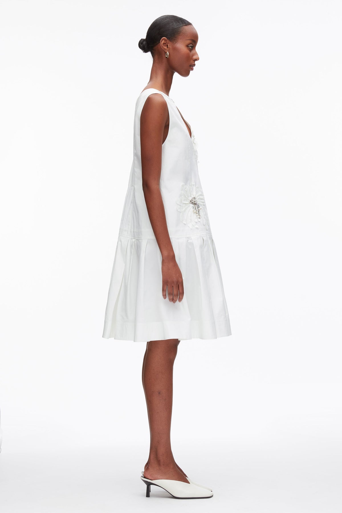 Draped Tank Dress with Floral Appliqué - 3.1 Phillip Lim Trending