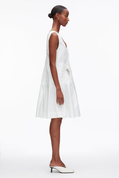 Draped Tank Dress with Floral Appliqué - 3.1 Phillip Lim Trending