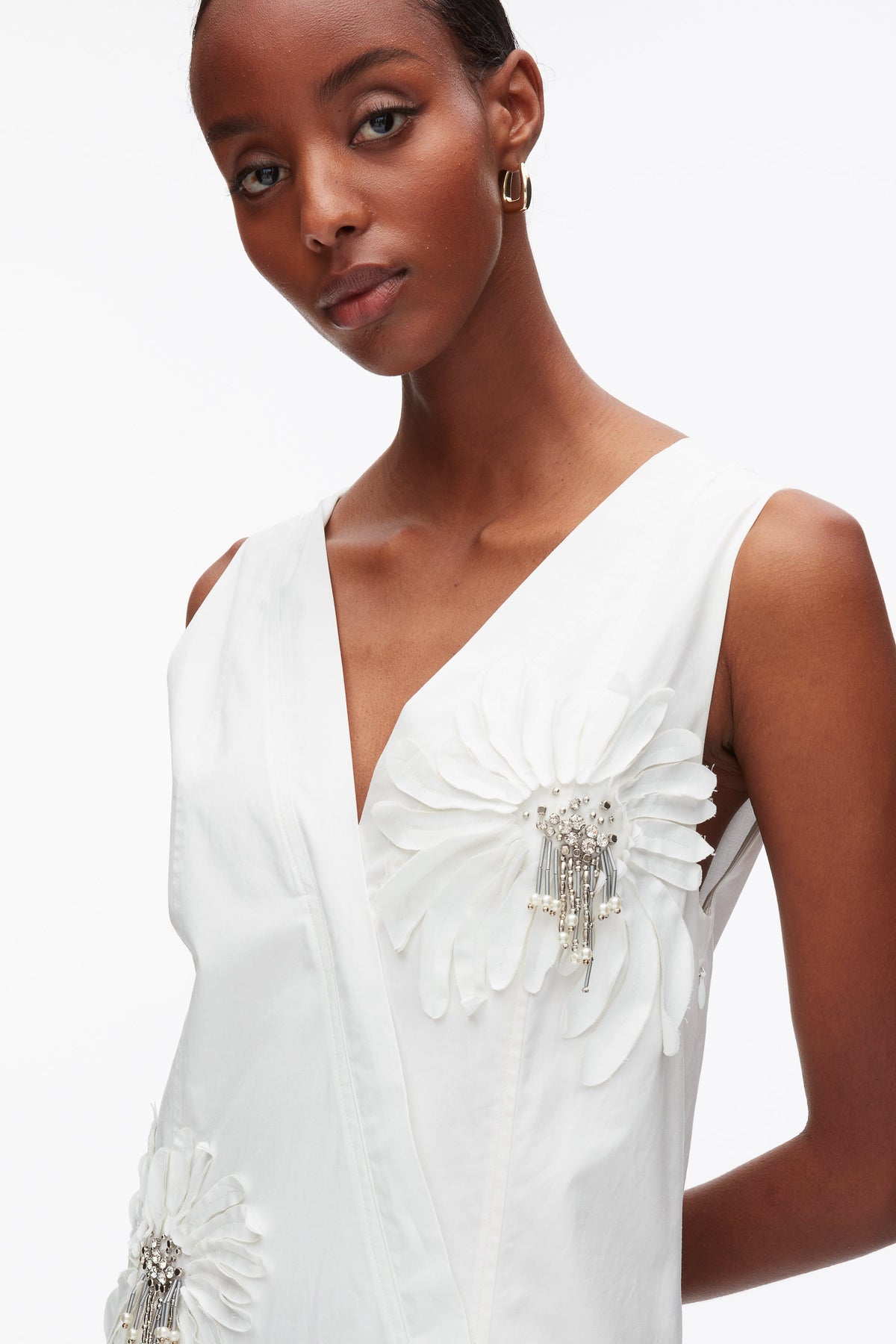 Draped Tank Dress with Floral Appliqué - 3.1 Phillip Lim Trending
