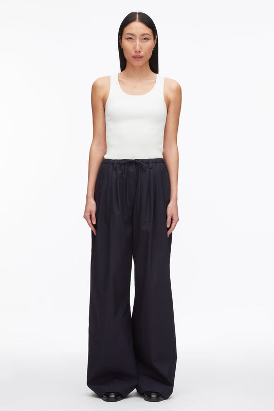 Structured Cotton Pull On Straight Leg Pants - 3.1 Phillip Lim Essential