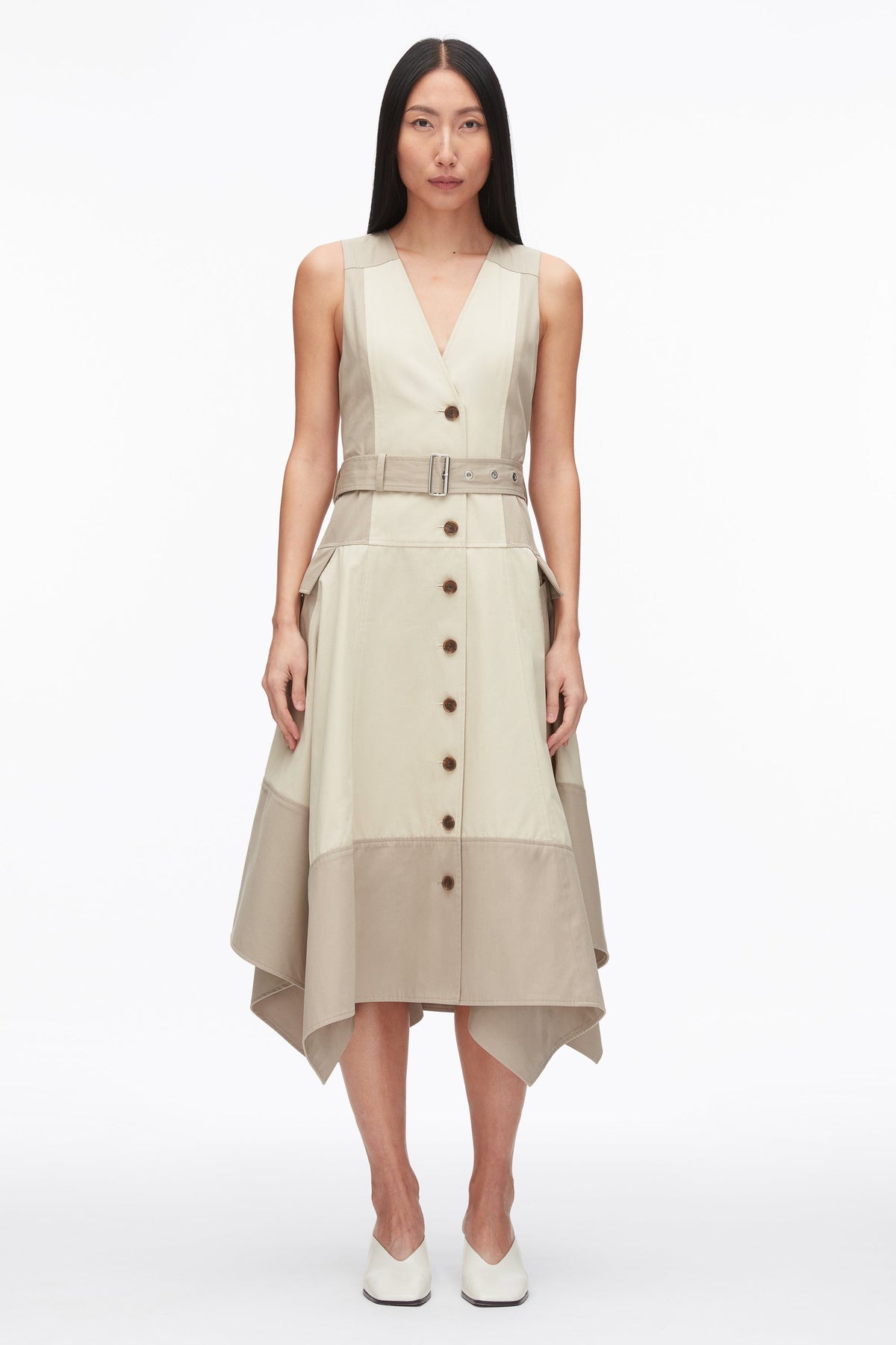 Patchwork Sleeveless Belted Utility Dress - 3.1 Phillip Lim Special Offer