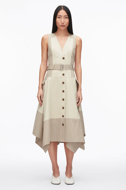 Patchwork Sleeveless Belted Utility Dress - 3.1 Phillip Lim Special Offer