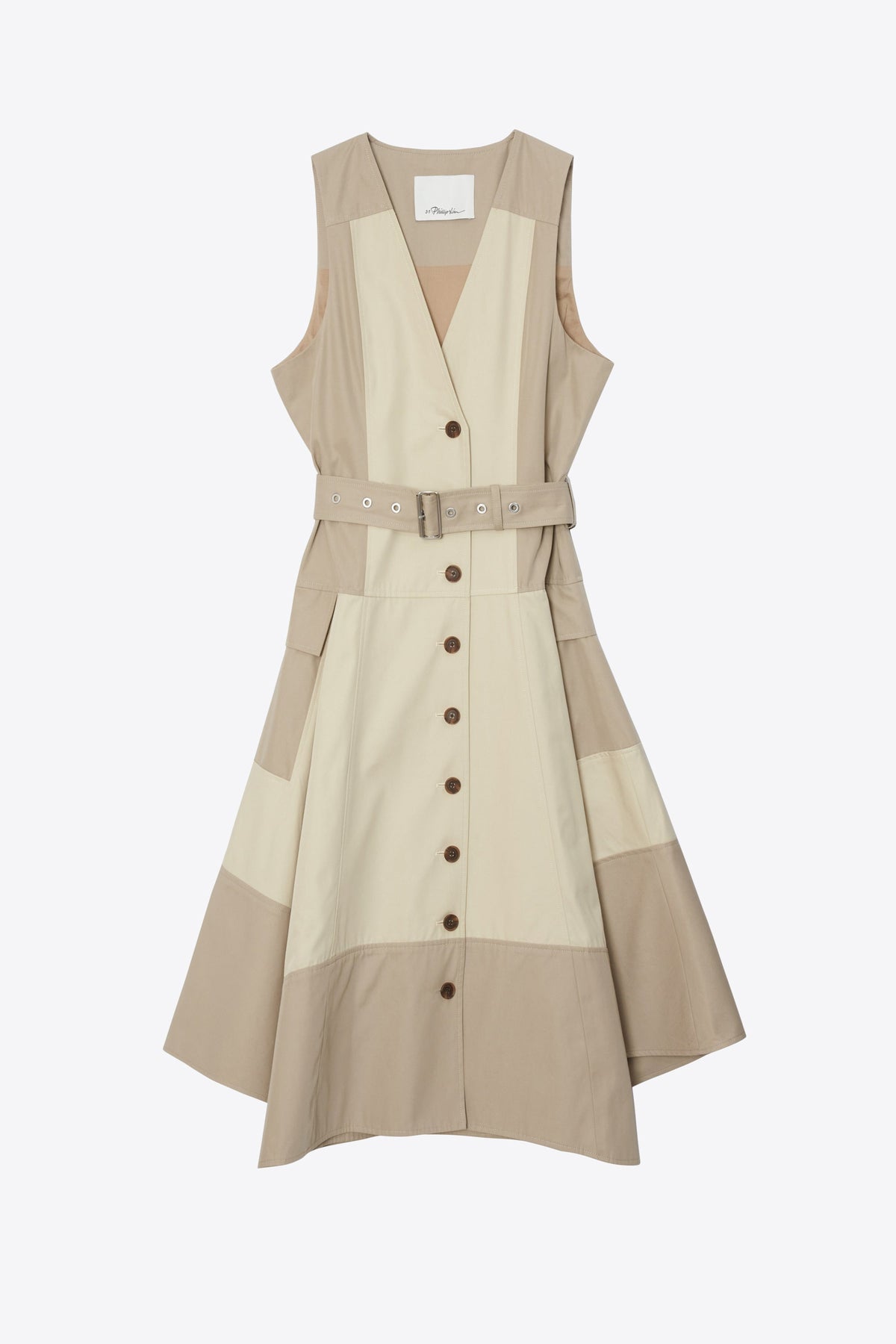 Patchwork Sleeveless Belted Utility Dress - 3.1 Phillip Lim Special Offer