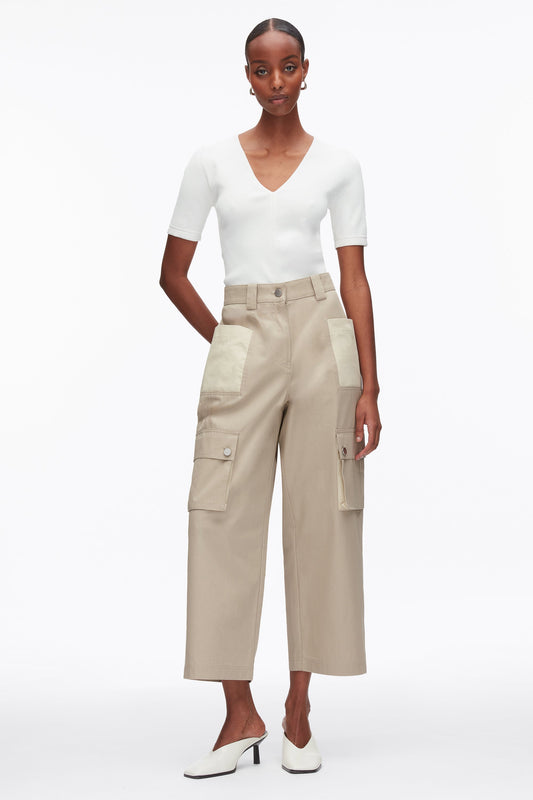 Two-Toned Cropped Cargo Pants - 3.1 Phillip Lim Premium