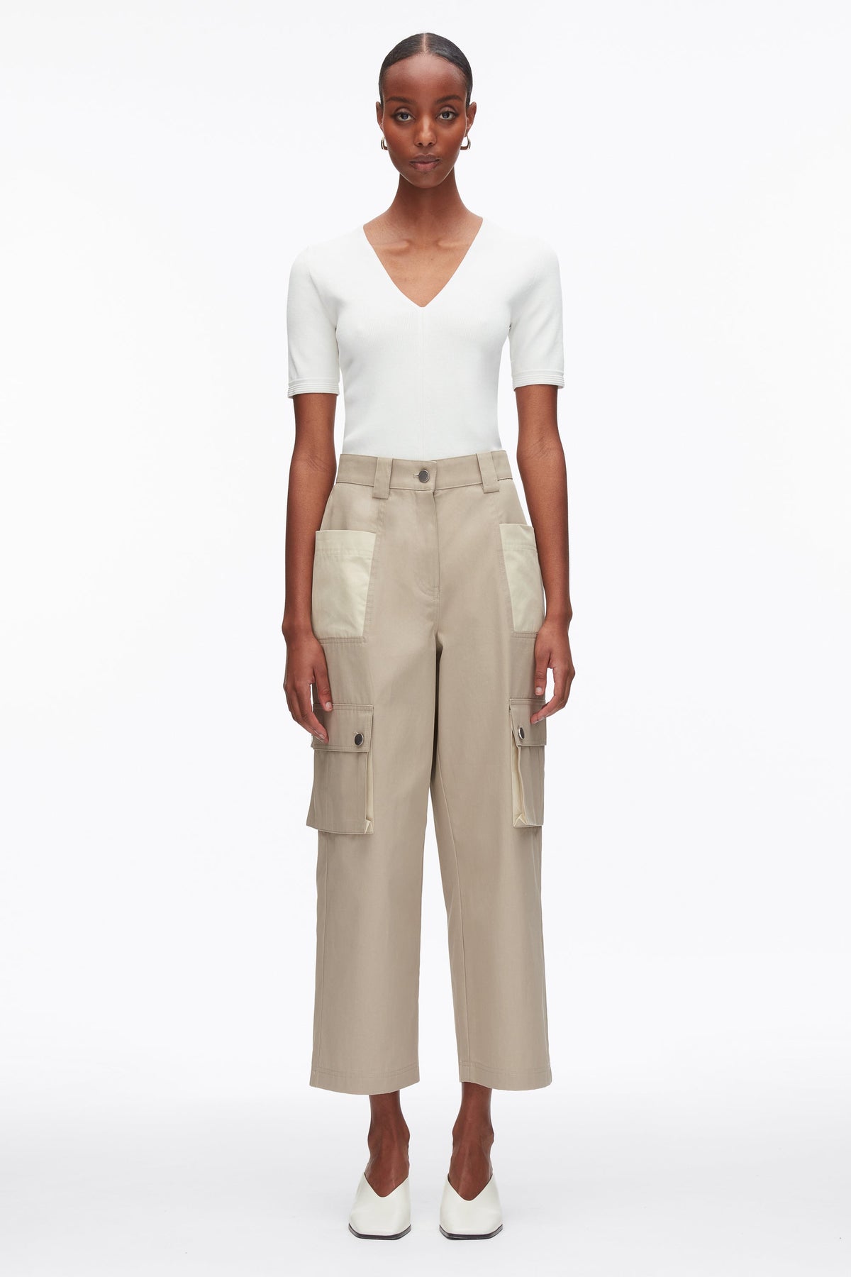 Two-Toned Cropped Cargo Pants - 3.1 Phillip Lim Premium