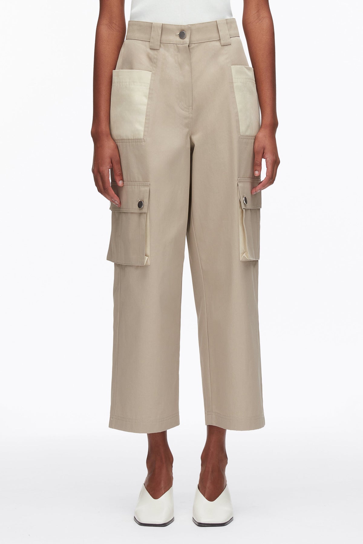 Two-Toned Cropped Cargo Pants - 3.1 Phillip Lim Premium