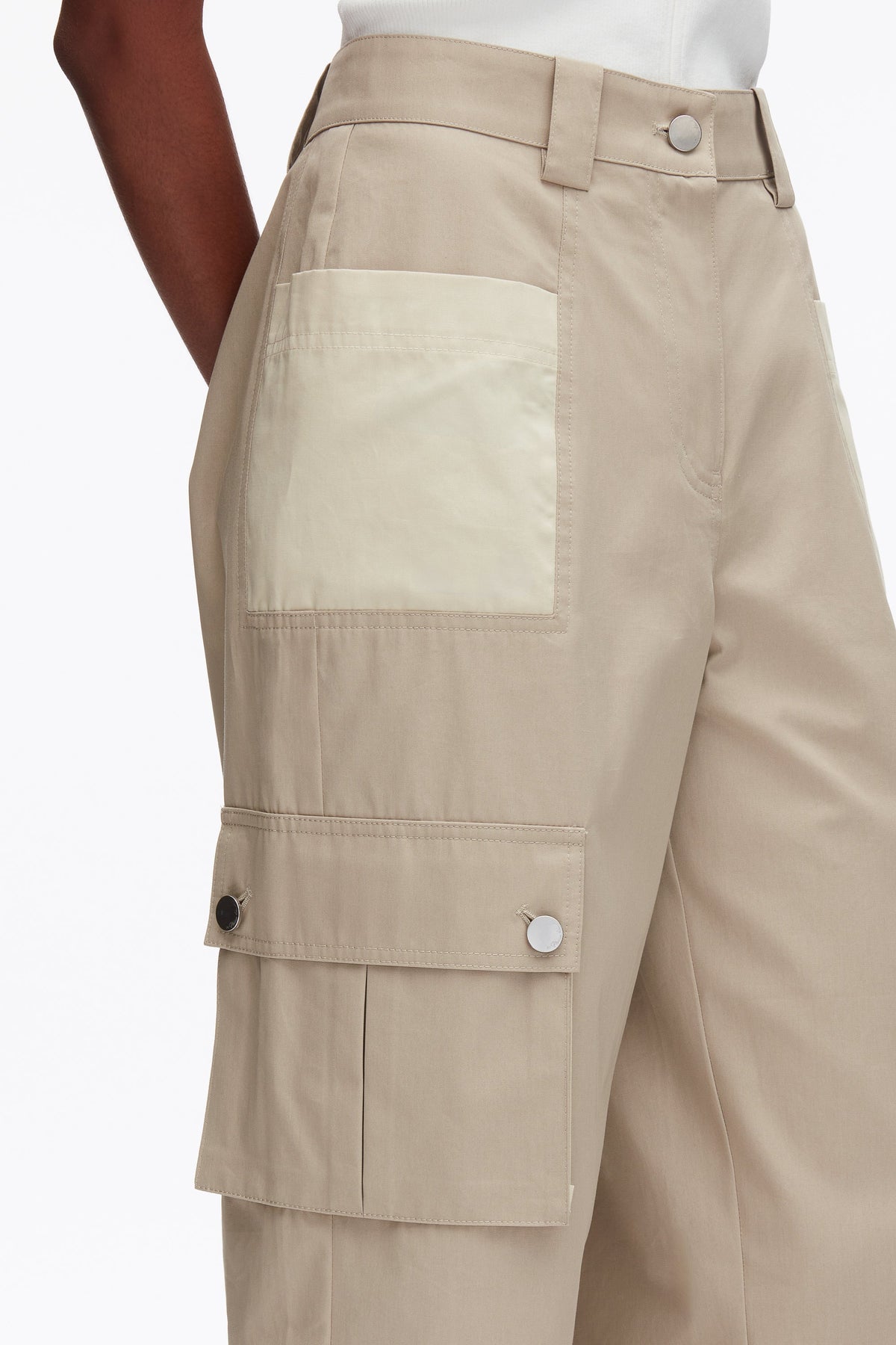 Two-Toned Cropped Cargo Pants - 3.1 Phillip Lim Premium
