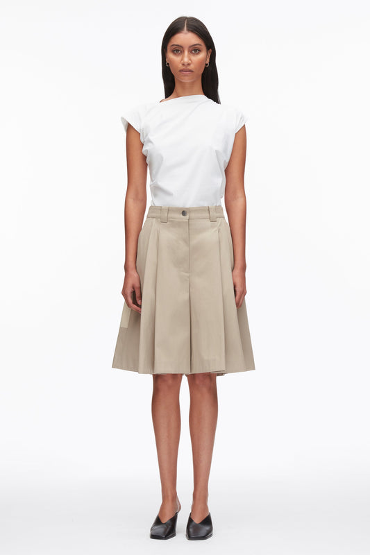 Two-Toned Wide Pleated Shorts - 3.1 Phillip Lim New