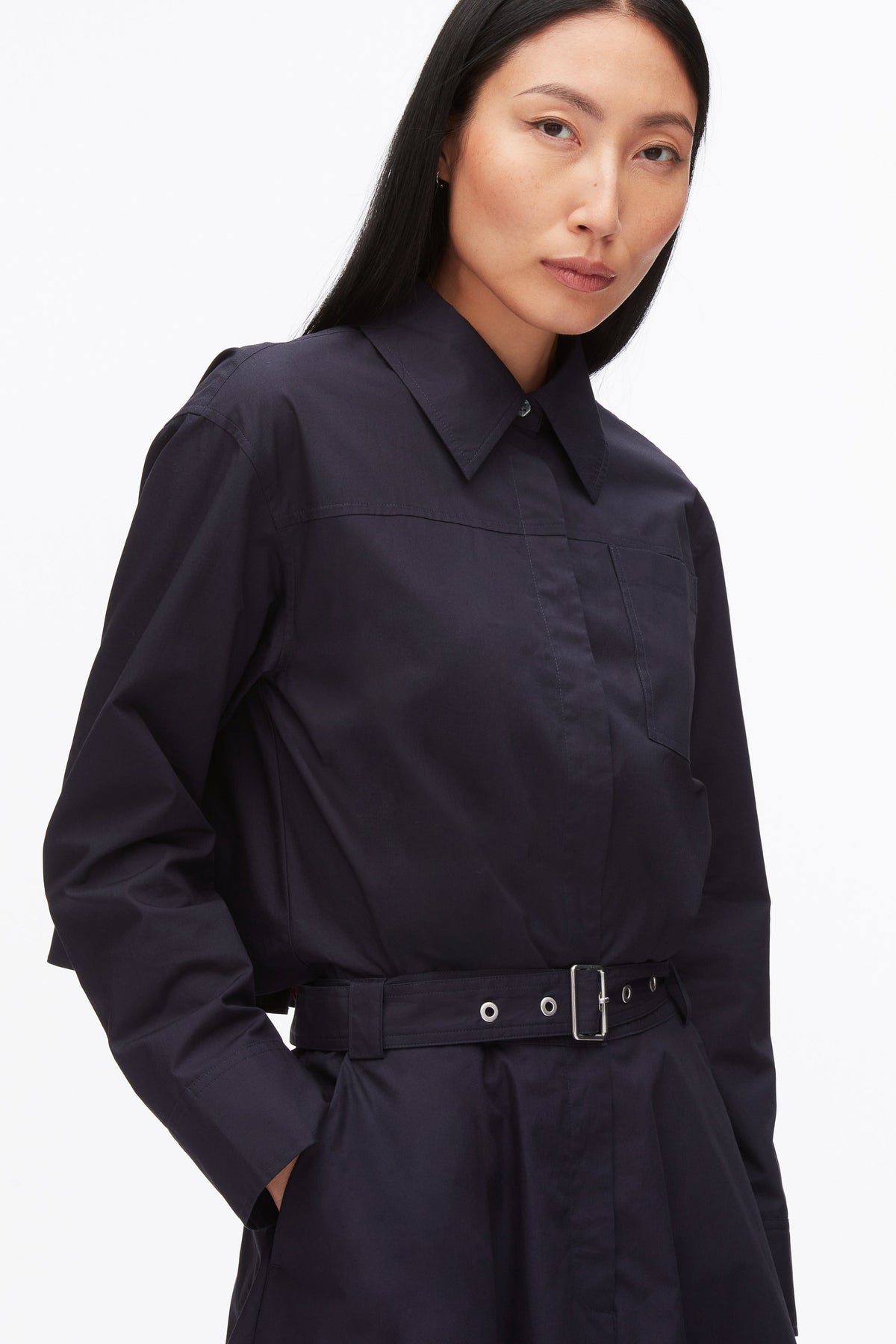 Belted Structured Cotton Shirt Dress - 3.1 Phillip Lim Discount