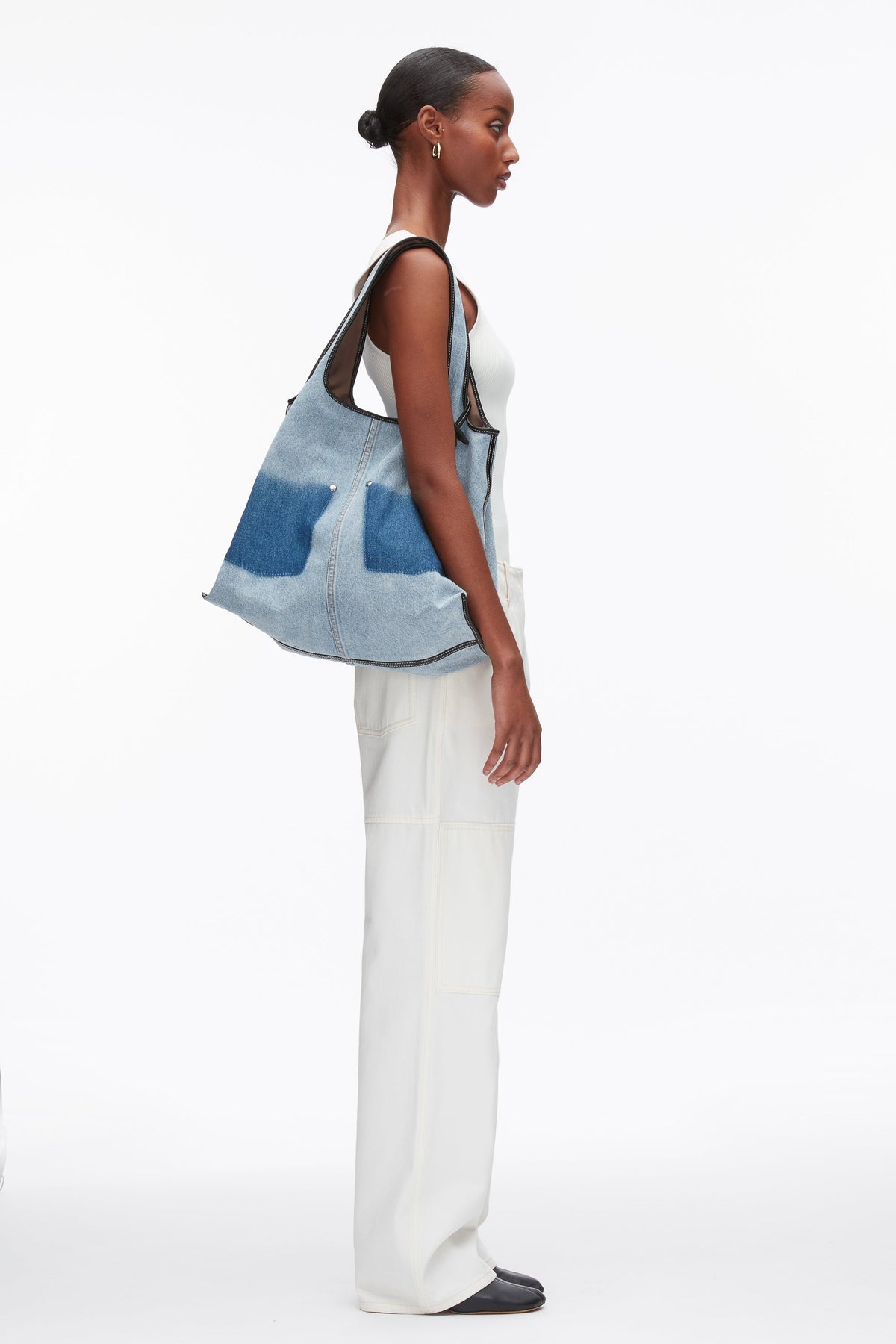 Denim Ghost Patch Market Tote - 3.1 Phillip Lim Customer Favorite