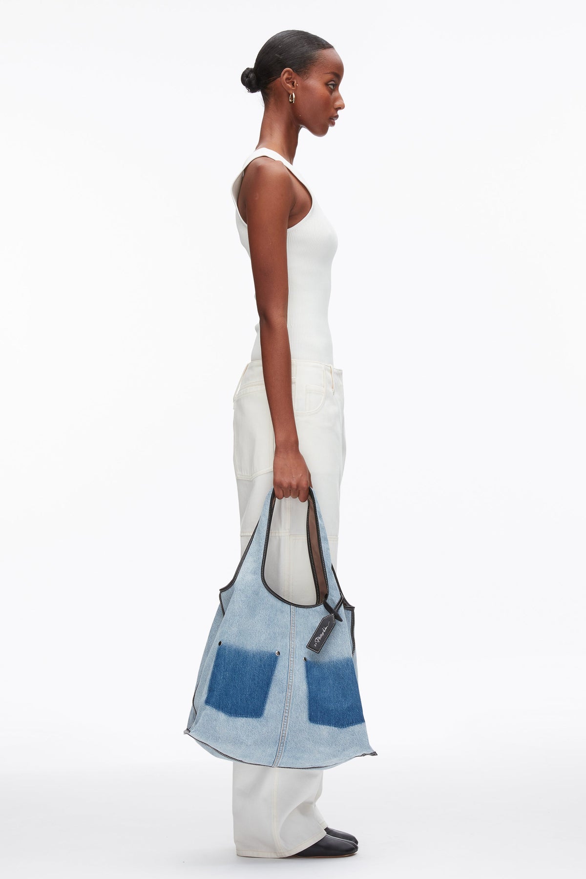 Denim Ghost Patch Market Tote - 3.1 Phillip Lim Customer Favorite