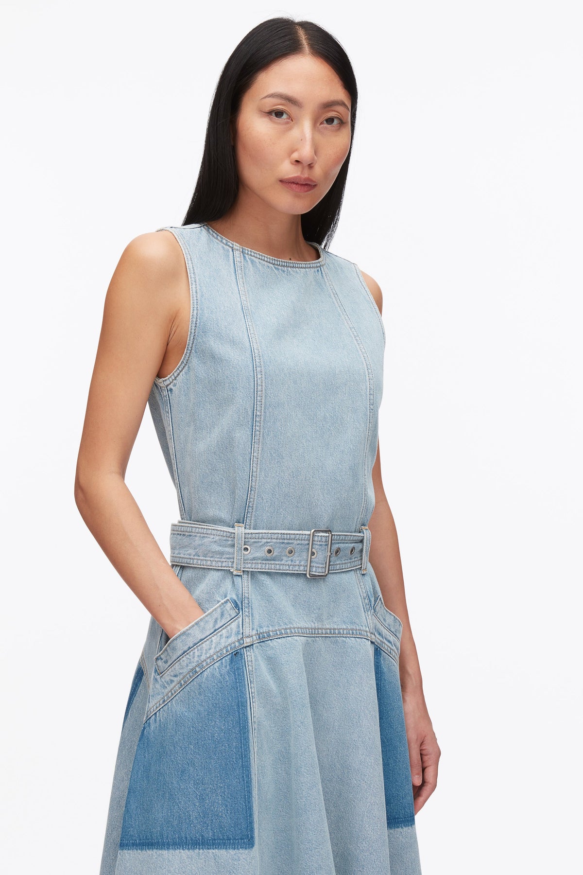 Ghost Patch Sleeveless Belted Midi Dress - 3.1 Phillip Lim Quality