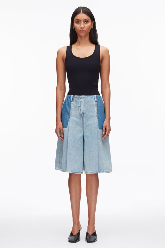 Ghost Patch Lightweight Denim Bermuda Shorts - 3.1 Phillip Lim Popular