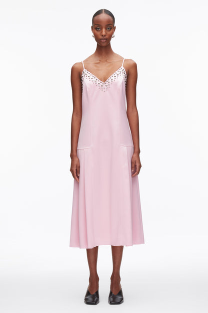 Studded Satin Pleated Cami Midi Dress - 3.1 Phillip Lim Quality