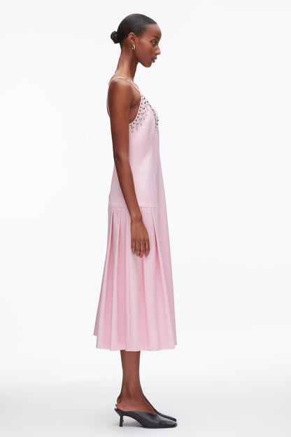 Studded Satin Pleated Cami Midi Dress - 3.1 Phillip Lim Quality