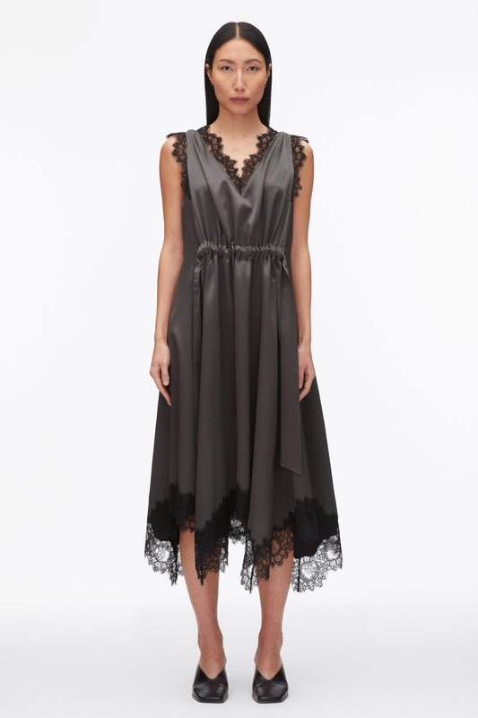 V-Neck Midi Dress with Lace Trim - 3.1 Phillip Lim Exclusive