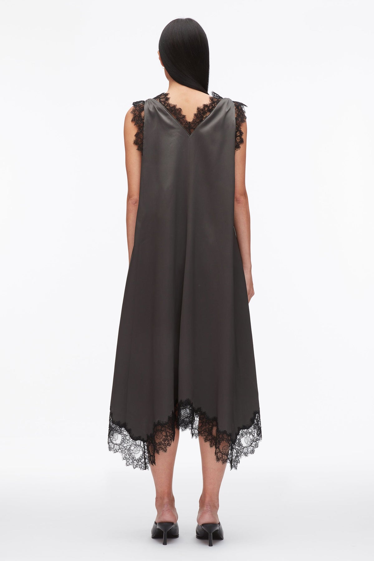 V-Neck Midi Dress with Lace Trim - 3.1 Phillip Lim Exclusive