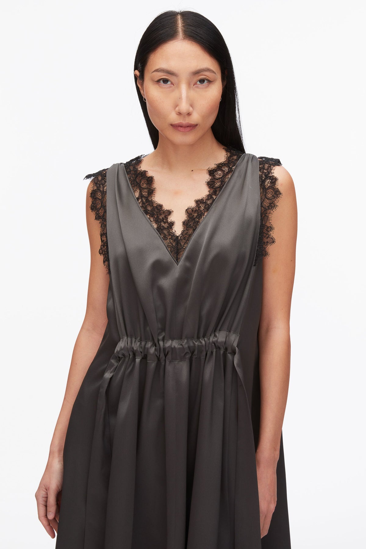 V-Neck Midi Dress with Lace Trim - 3.1 Phillip Lim Exclusive