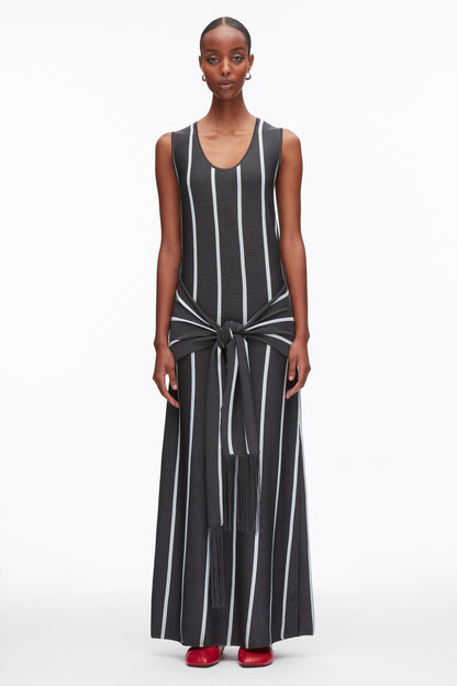 Stripe Midi Dress with Fringe Waist Tie - 3.1 Phillip Lim Classic