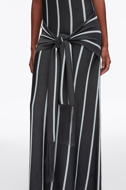 Stripe Midi Dress with Fringe Waist Tie - 3.1 Phillip Lim Classic