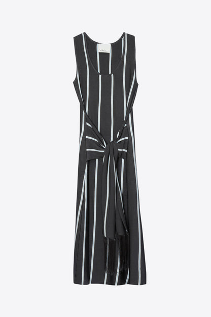 Stripe Midi Dress with Fringe Waist Tie - 3.1 Phillip Lim Classic