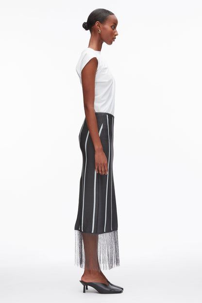 Stripe Midi Skirt with Fringe - 3.1 Phillip Lim Recommended