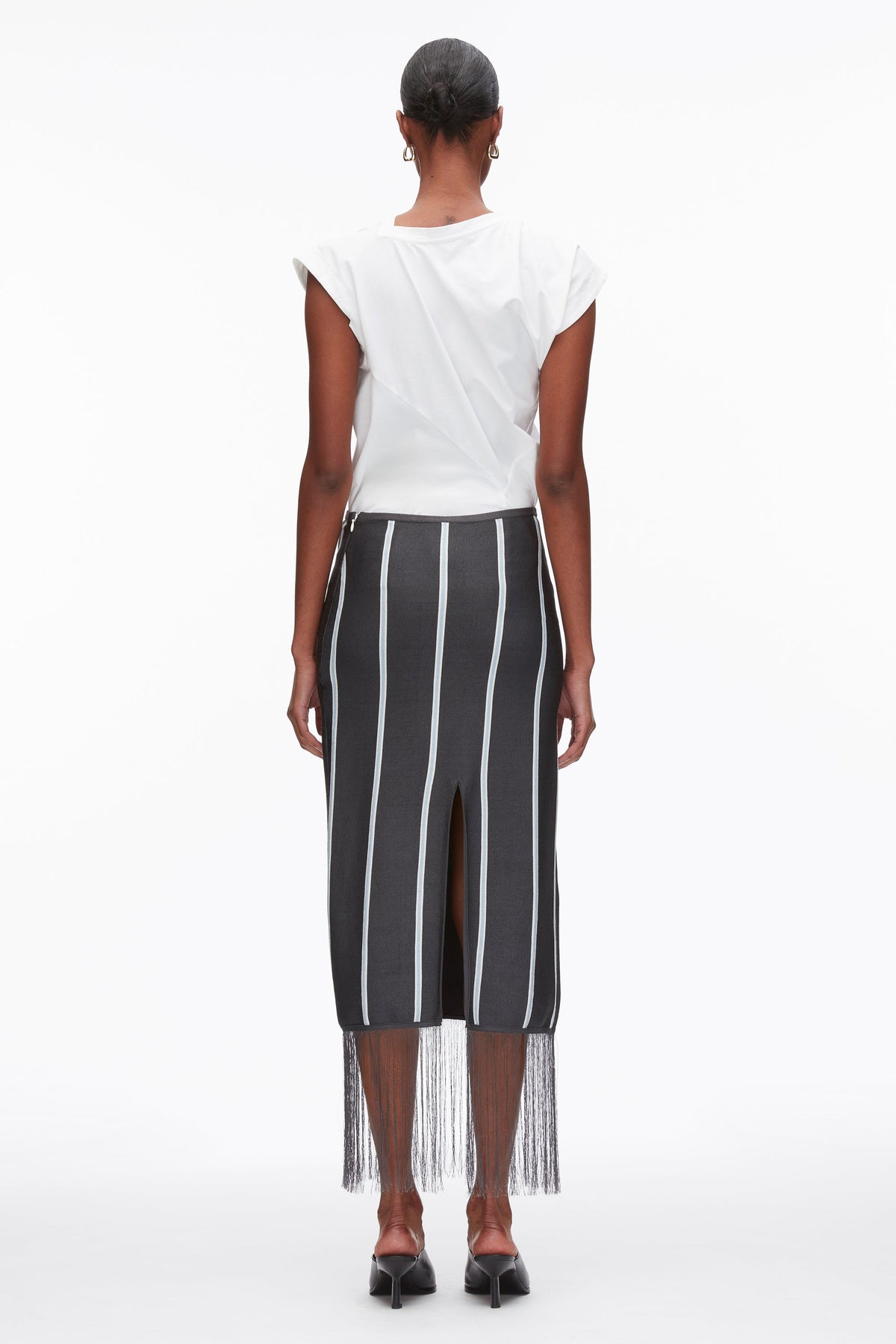 Stripe Midi Skirt with Fringe - 3.1 Phillip Lim Recommended