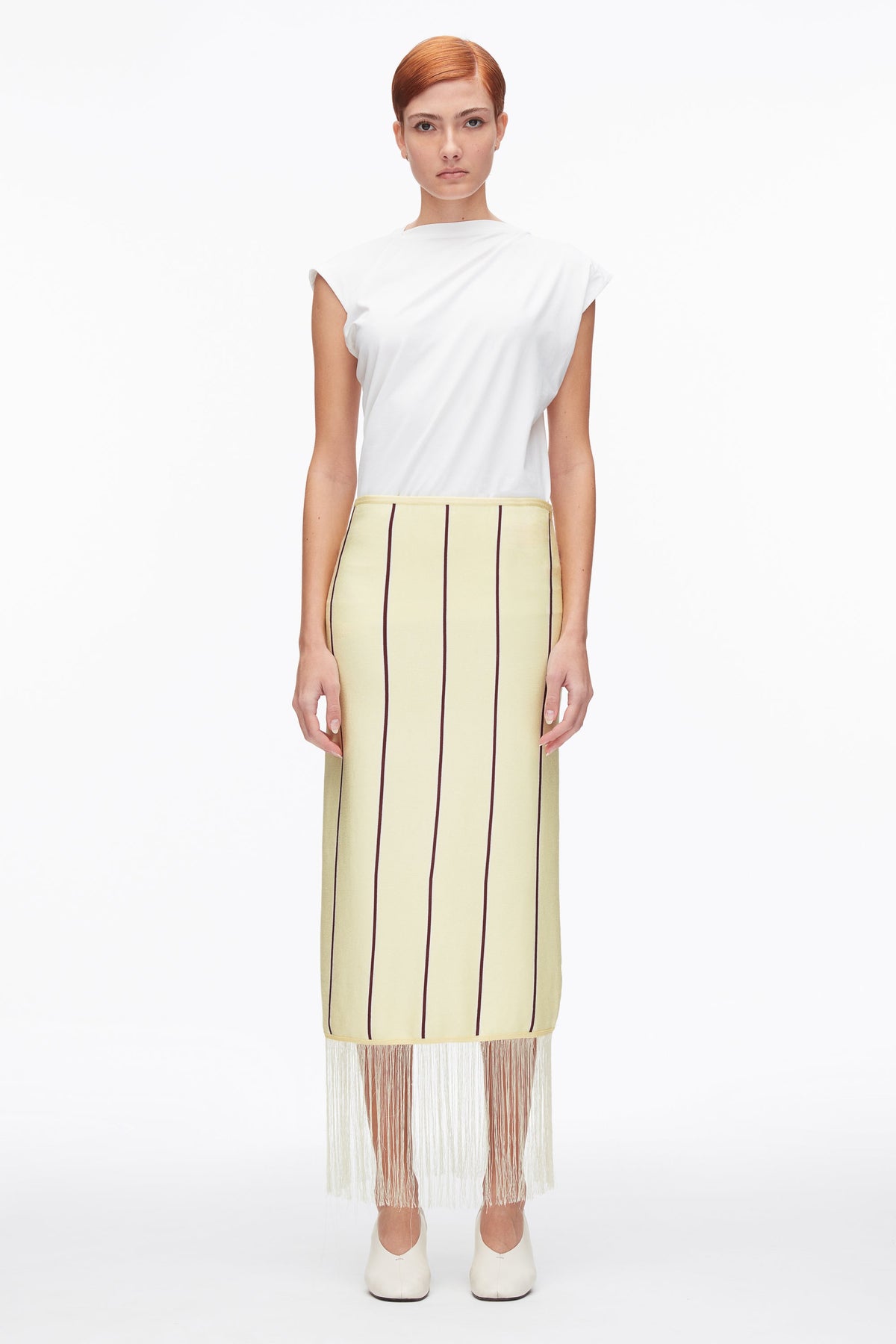 Stripe Midi Skirt with Fringe - 3.1 Phillip Lim Deals