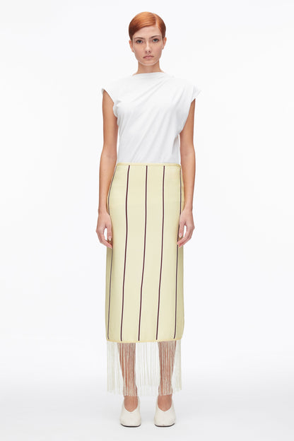 Stripe Midi Skirt with Fringe - 3.1 Phillip Lim Deals