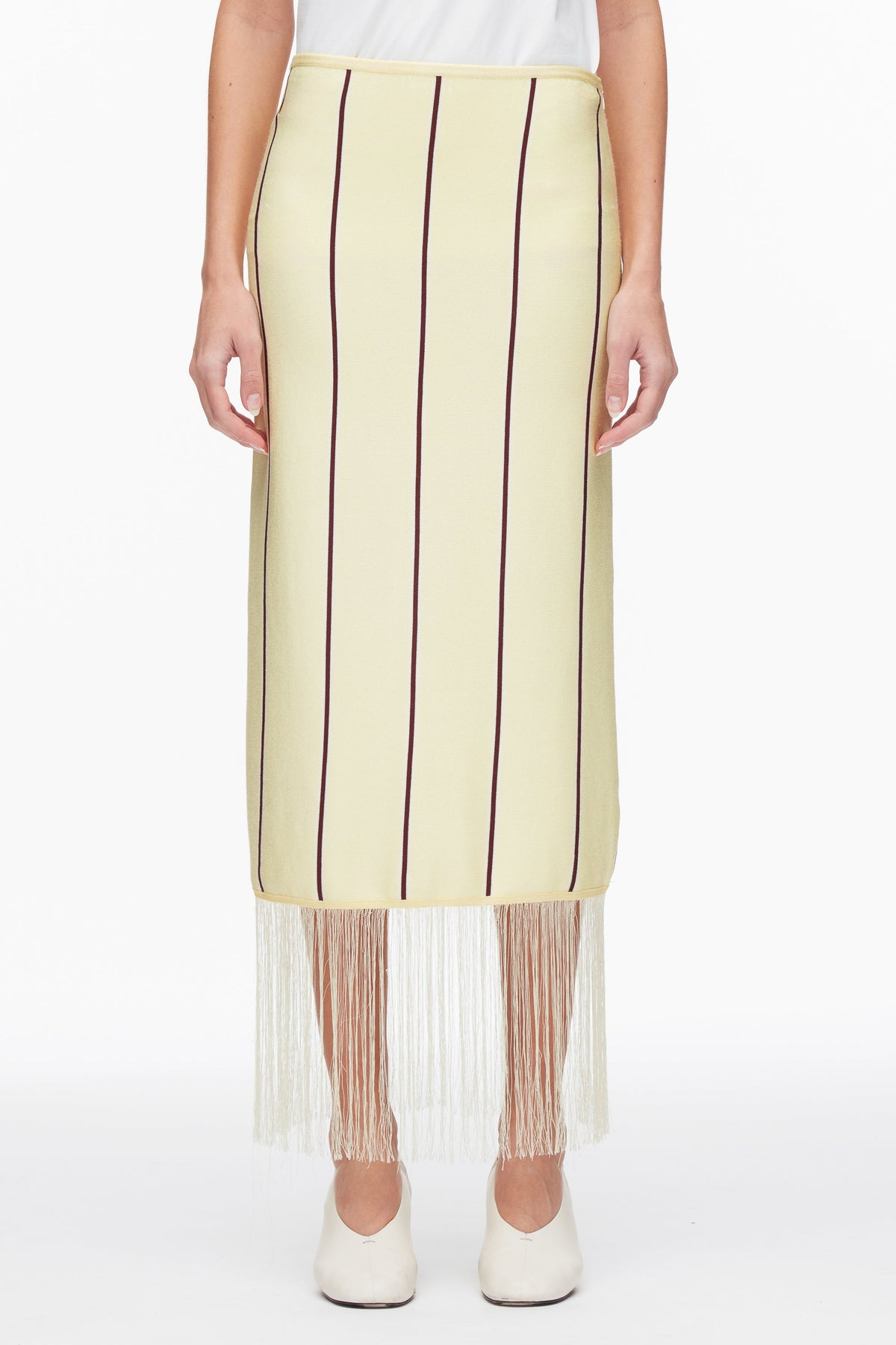 Stripe Midi Skirt with Fringe - 3.1 Phillip Lim Deals