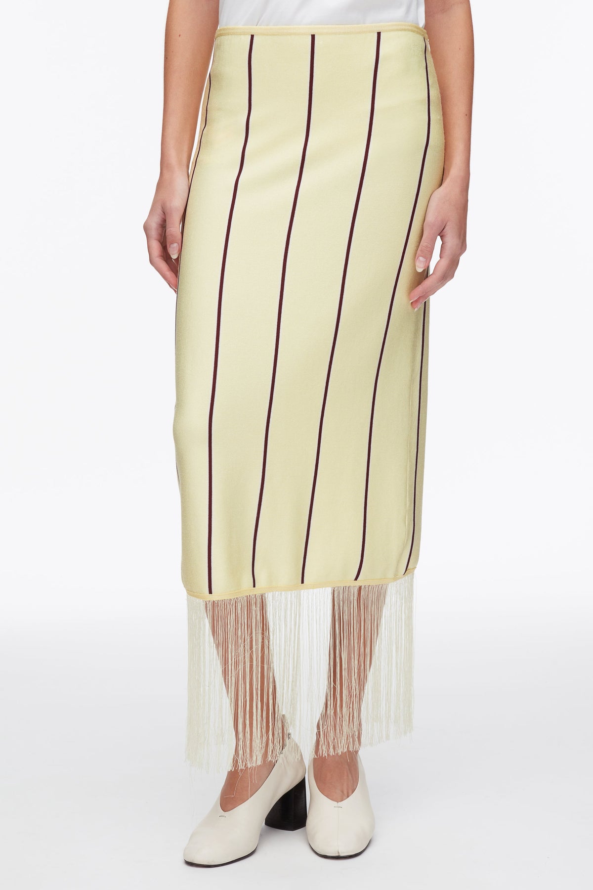 Stripe Midi Skirt with Fringe - 3.1 Phillip Lim Deals