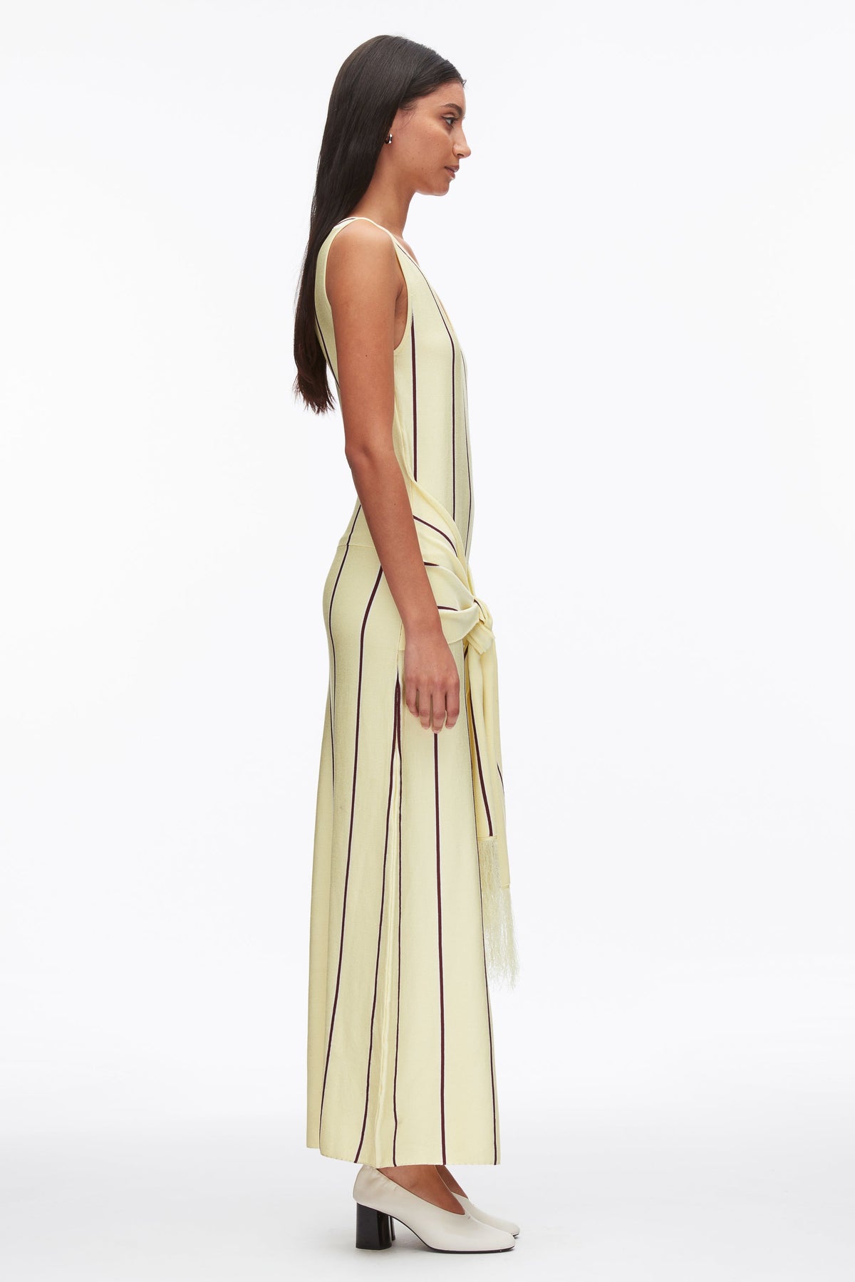 Stripe Midi Dress with Fringe Waist Tie - 3.1 Phillip Lim Best Seller