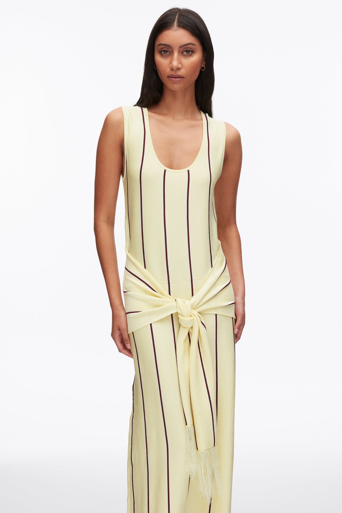 Stripe Midi Dress with Fringe Waist Tie - 3.1 Phillip Lim Best Seller