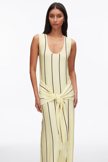 Stripe Midi Dress with Fringe Waist Tie - 3.1 Phillip Lim Best Seller
