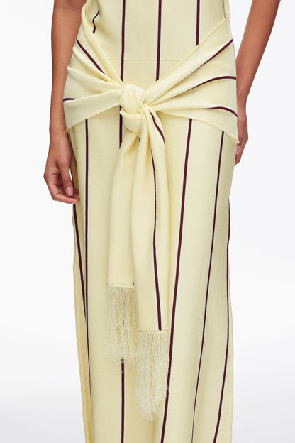 Stripe Midi Dress with Fringe Waist Tie - 3.1 Phillip Lim Best Seller