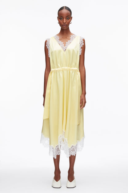 V-Neck Midi Dress with Lace Trim - 3.1 Phillip Lim Hot Sale
