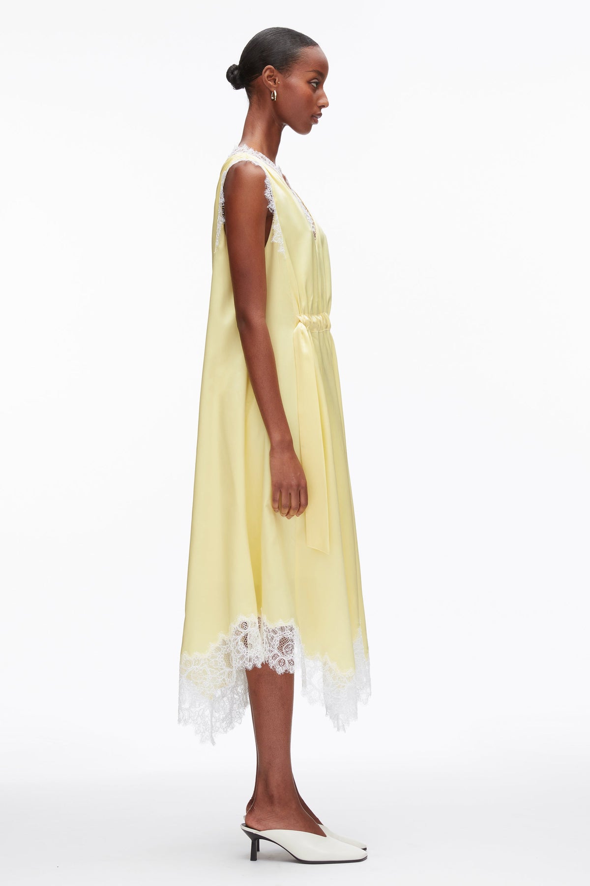 V-Neck Midi Dress with Lace Trim - 3.1 Phillip Lim Hot Sale
