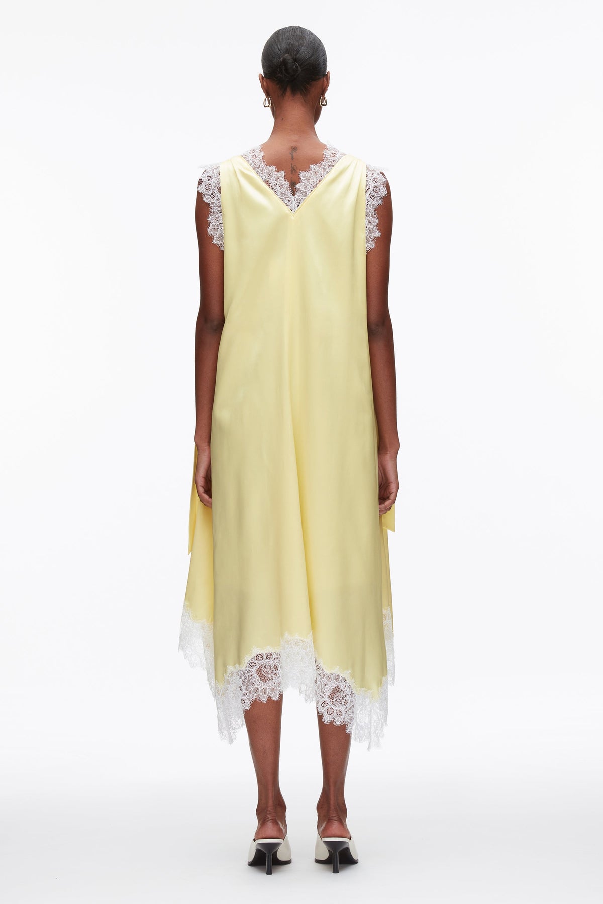 V-Neck Midi Dress with Lace Trim - 3.1 Phillip Lim Hot Sale