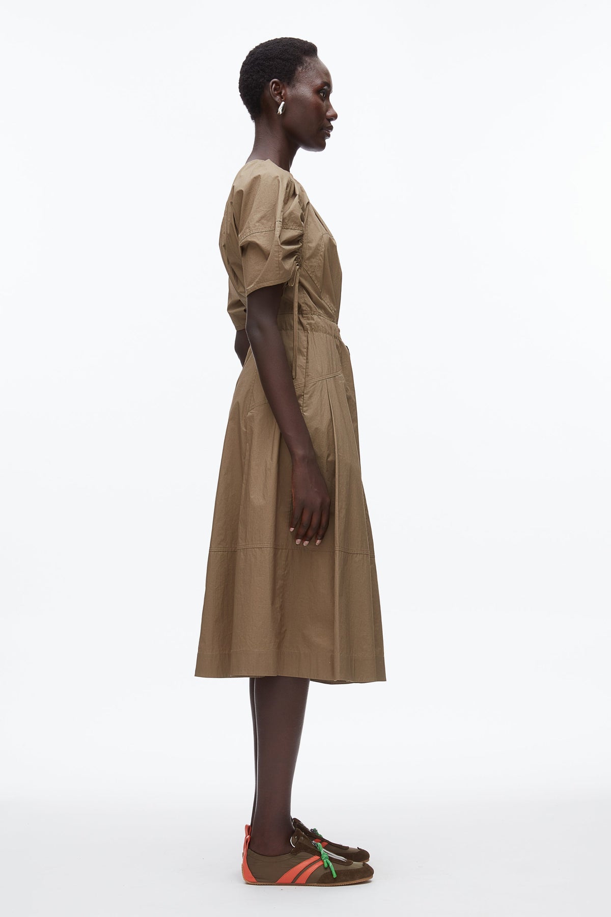 Poplin Ruched Sleeve Midi Dress - 3.1 Phillip Lim Featured
