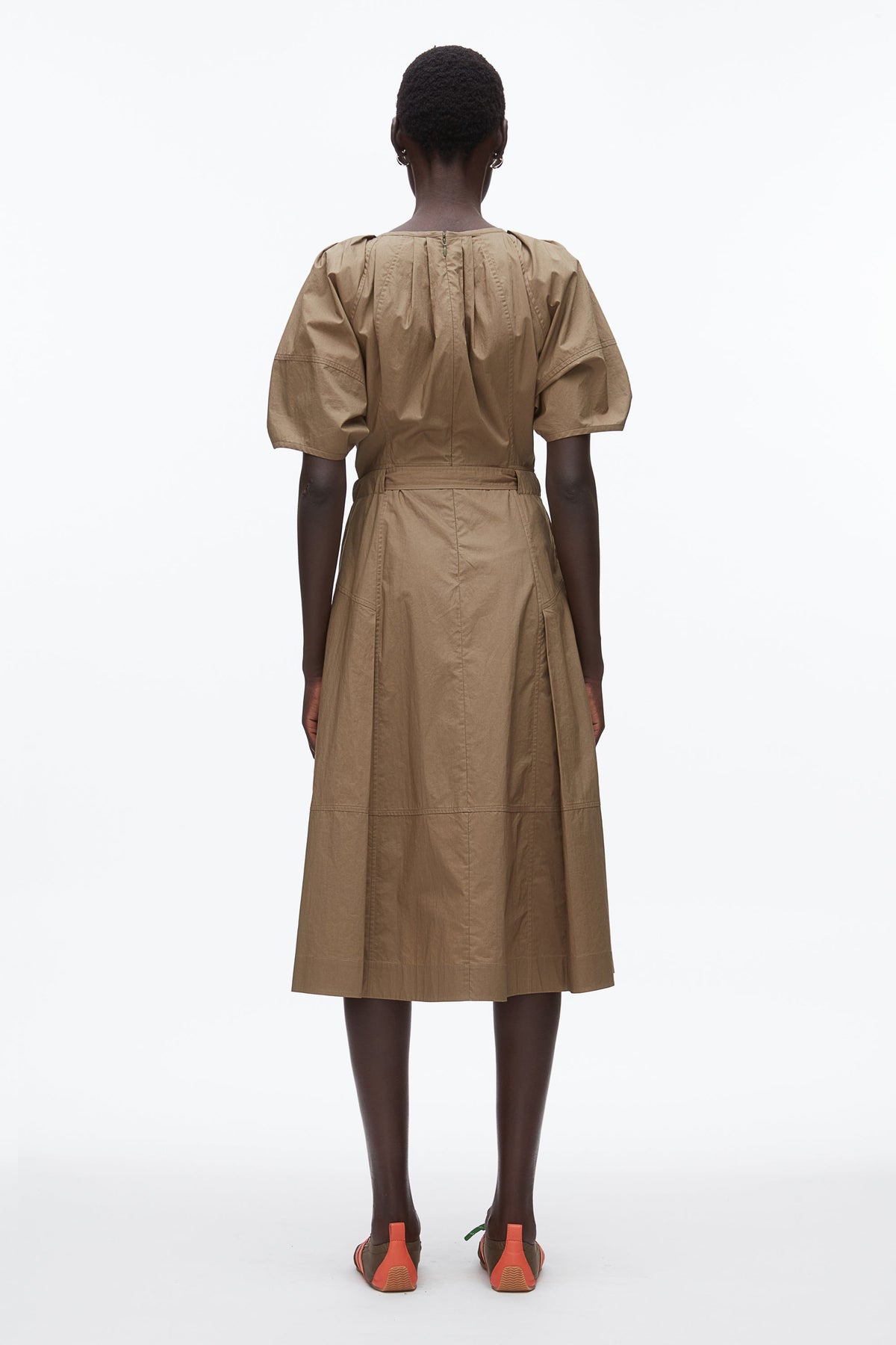 Poplin Ruched Sleeve Midi Dress - 3.1 Phillip Lim Featured