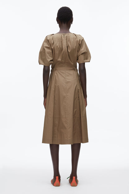 Poplin Ruched Sleeve Midi Dress - 3.1 Phillip Lim Featured