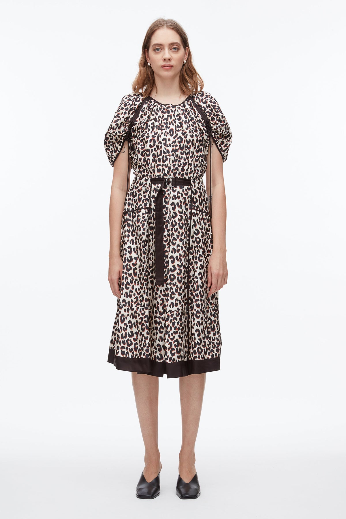 Leopard Ruched Sleeve Midi Dress - 3.1 Phillip Lim Best Seller