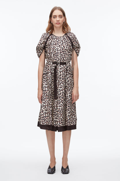 Leopard Ruched Sleeve Midi Dress - 3.1 Phillip Lim Best Seller