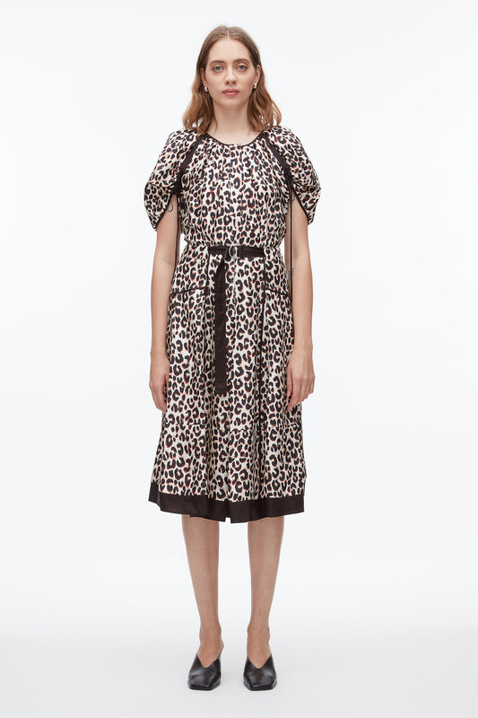 Leopard Ruched Sleeve Midi Dress - 3.1 Phillip Lim Best Seller