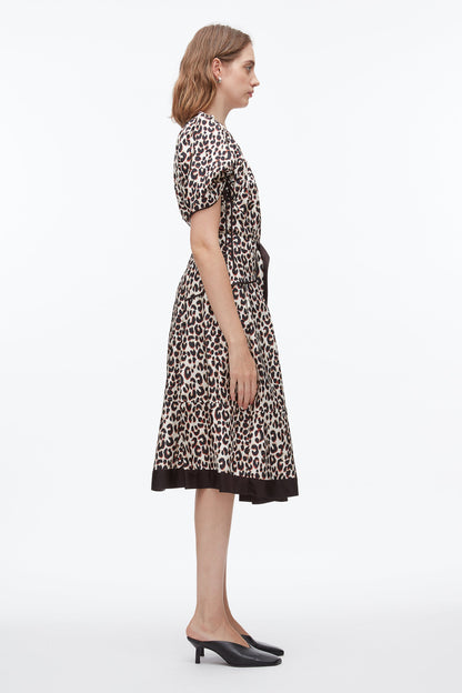 Leopard Ruched Sleeve Midi Dress - 3.1 Phillip Lim Best Seller