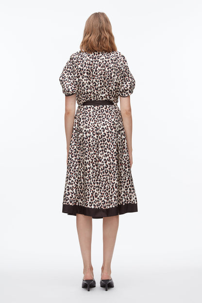 Leopard Ruched Sleeve Midi Dress - 3.1 Phillip Lim Best Seller