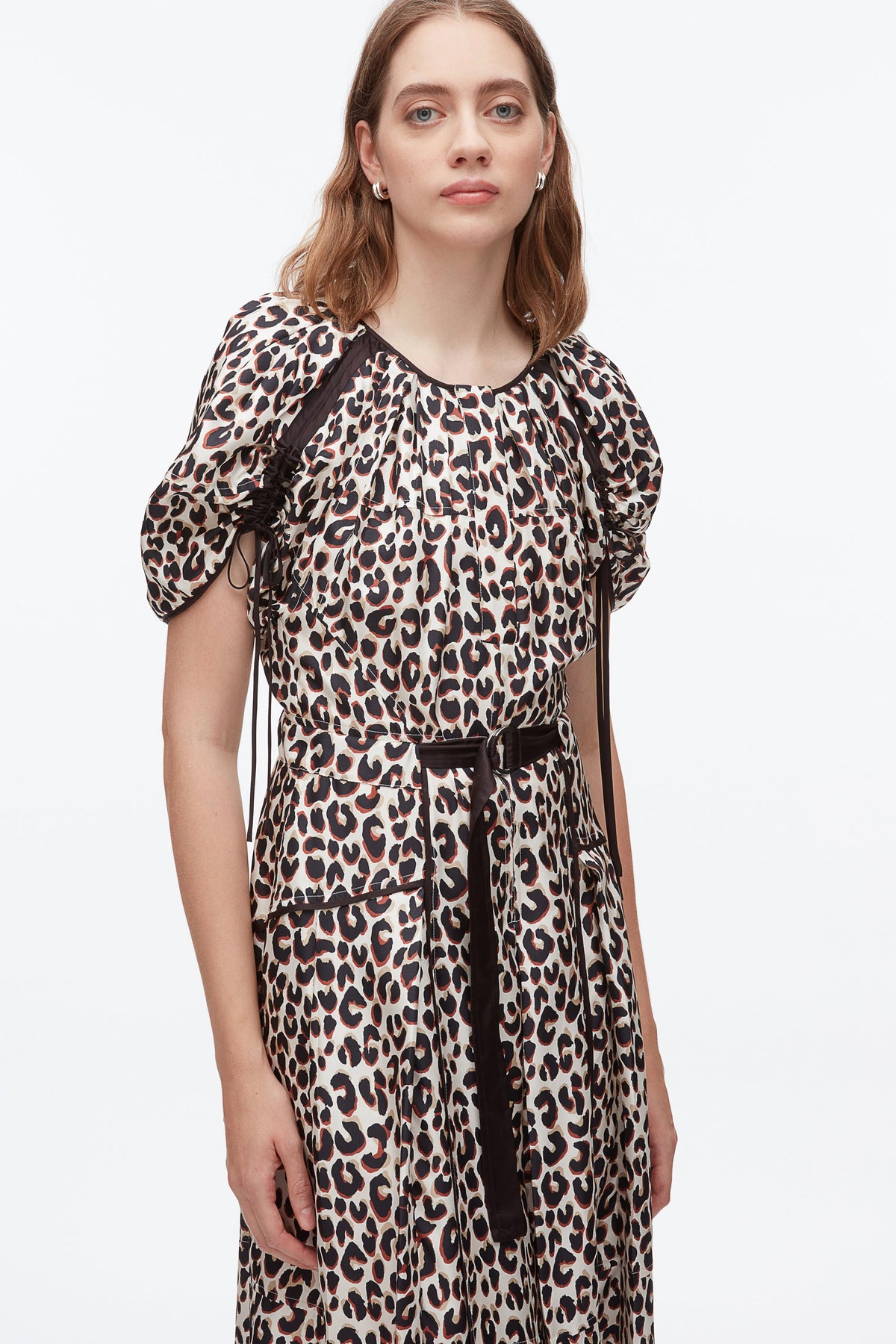 Leopard Ruched Sleeve Midi Dress - 3.1 Phillip Lim Best Seller