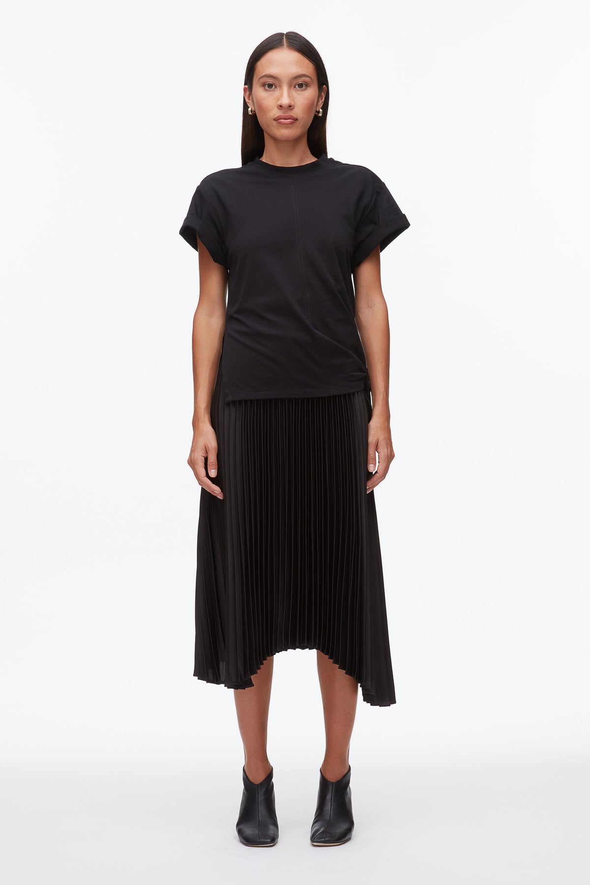 T-Shirt Combo Dress with Pleated Skirt - 3.1 Phillip Lim Signature