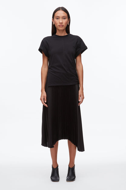 T-Shirt Combo Dress with Pleated Skirt - 3.1 Phillip Lim Signature