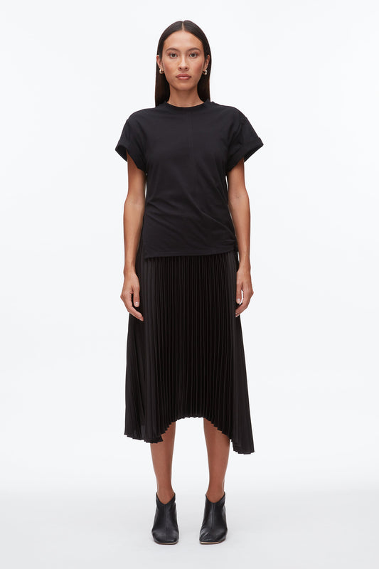 T-Shirt Combo Dress with Pleated Skirt - 3.1 Phillip Lim Signature